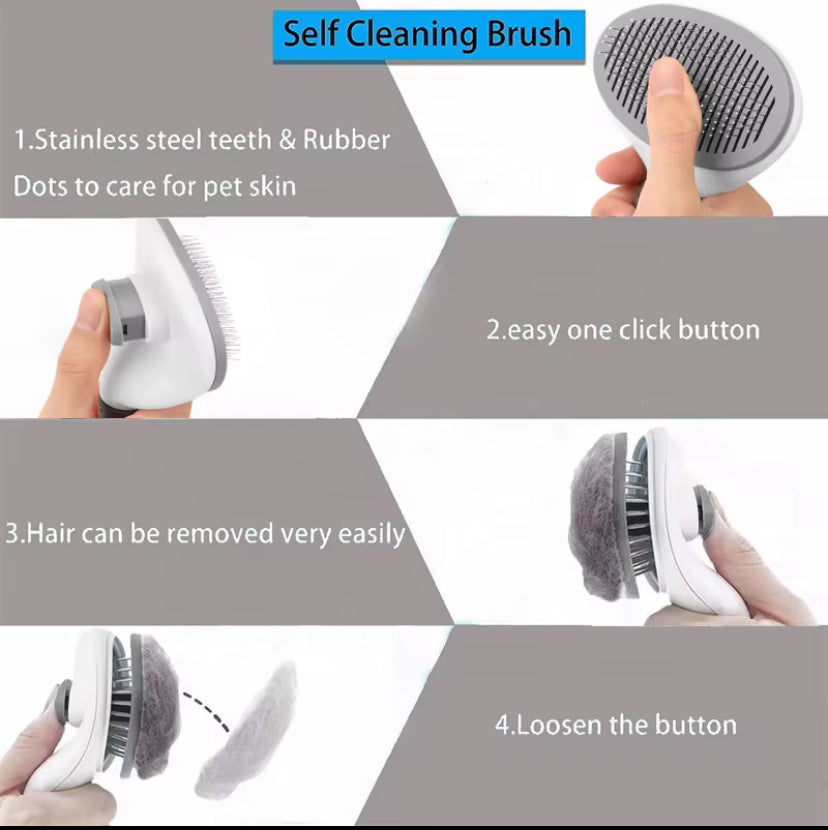 Dog and Cat Hair One-Key Removal Hair Comb – Massage and Grooming Brush for Shedding Control