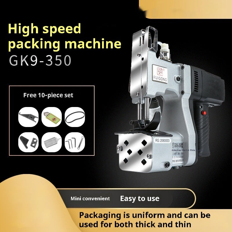 One Piece Wholesale Ruigong 350 Bag-sewing Machine Handheld Electric Sealing Machine Sack Wireless Integrated Charging Packaging