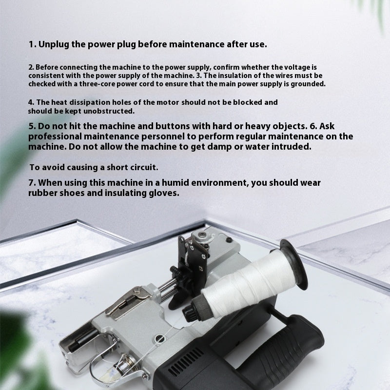 One Piece Wholesale Ruigong 350 Bag-sewing Machine Handheld Electric Sealing Machine Sack Wireless Integrated Charging Packaging