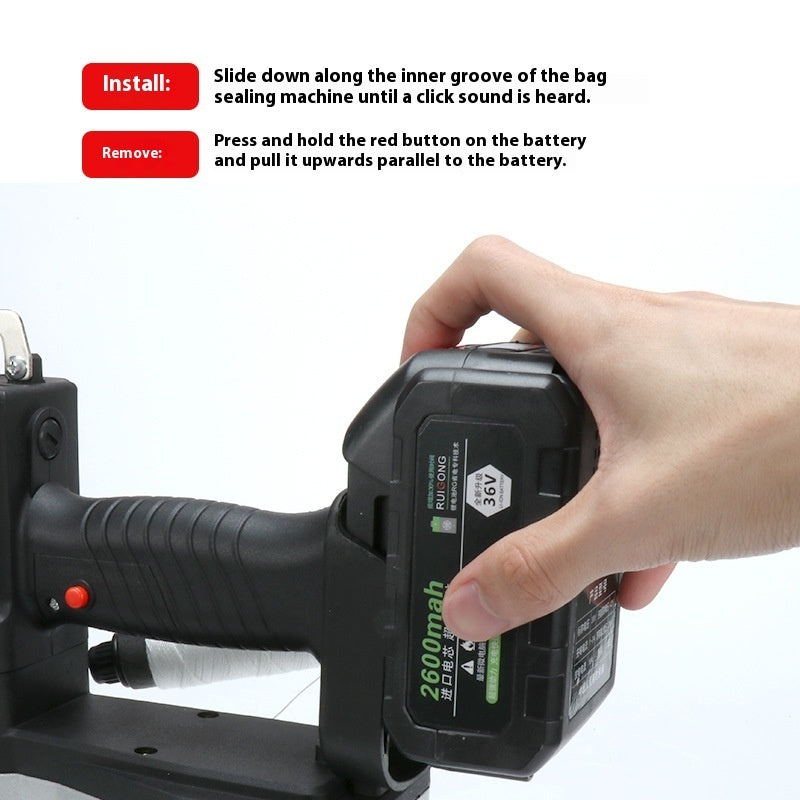One Piece Wholesale Ruigong 350 Bag-sewing Machine Handheld Electric Sealing Machine Sack Wireless Integrated Charging Packaging