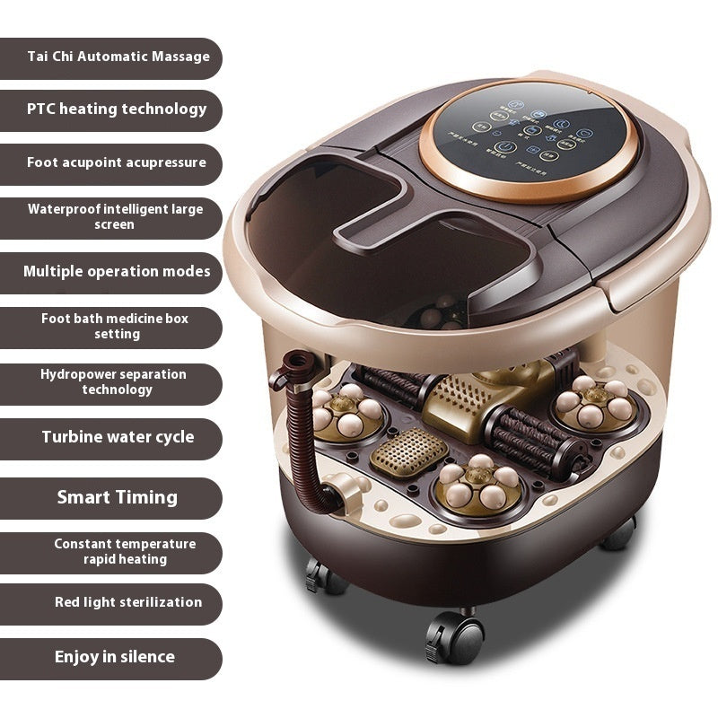 Fumigation Foot Bath Tub Automatic Massage Heating Foot Bath Barrel