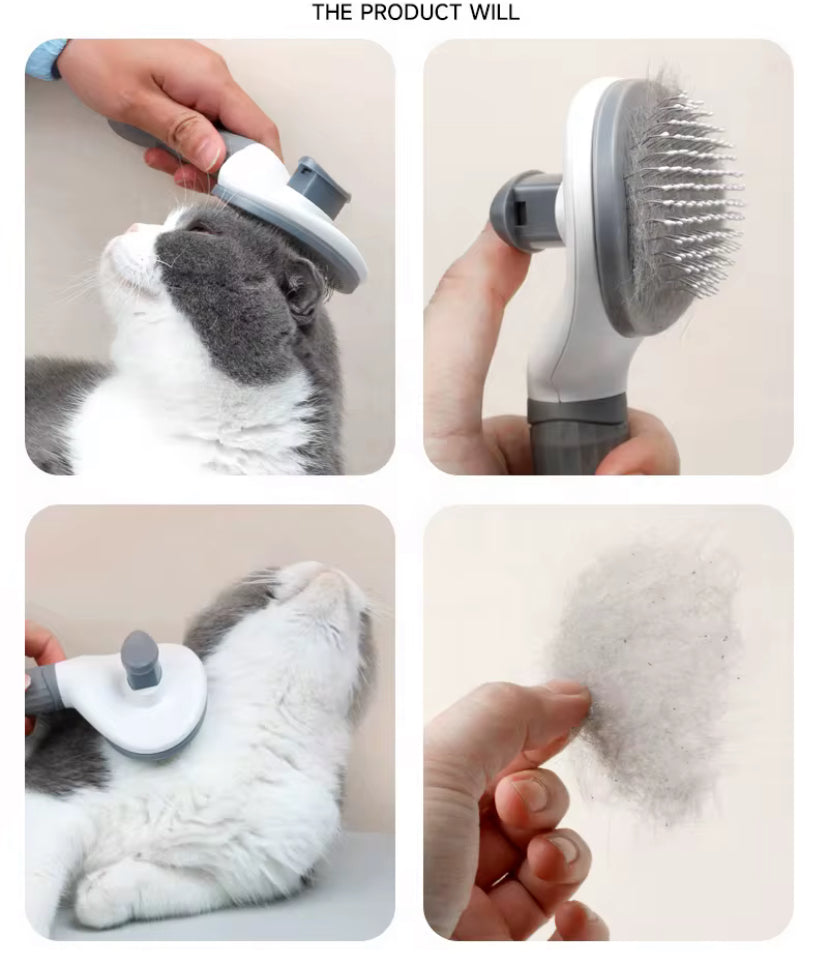 Dog and Cat Hair One-Key Removal Hair Comb – Massage and Grooming Brush for Shedding Control