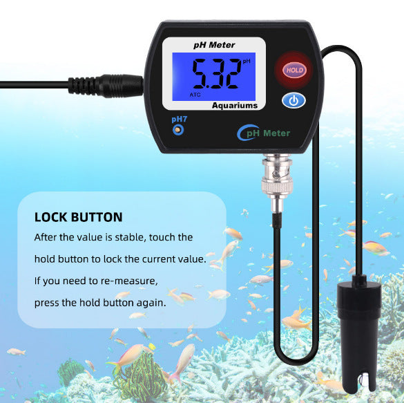 PH Meter Analyzer Resolution With Backlight Ph-990 Test Meter Detector Aquarium Fish Tank